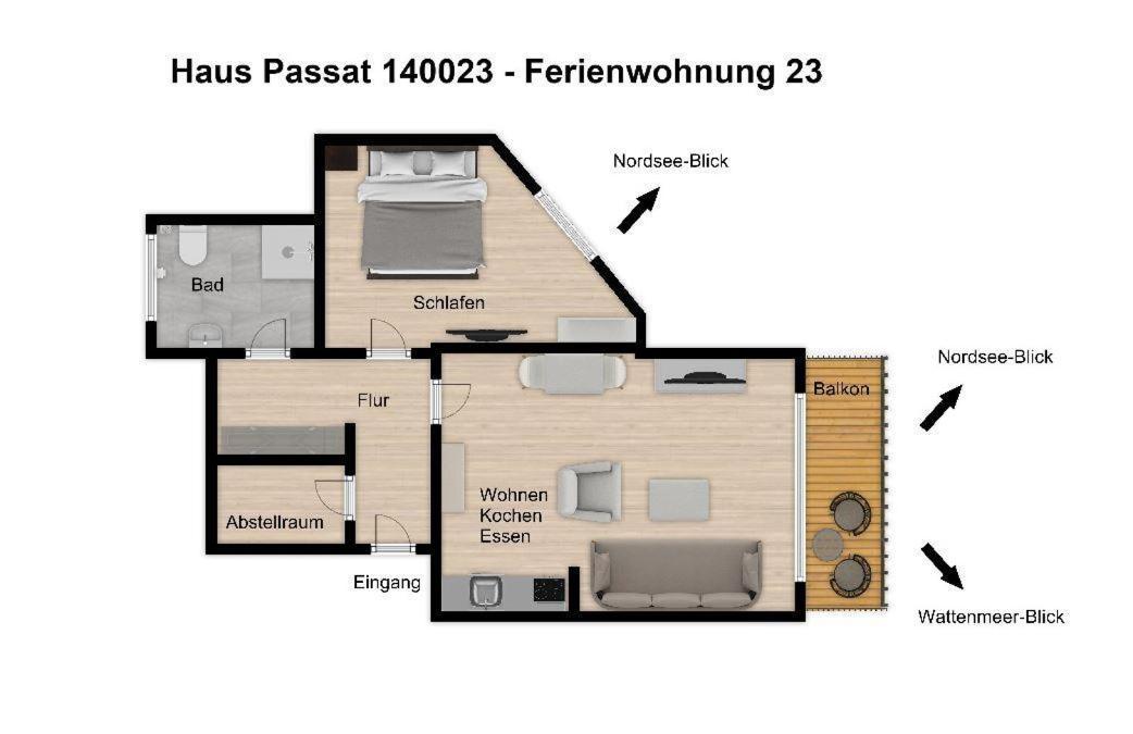 Haus Passat Ferienwohnung 23 Вангероге Экстерьер фото